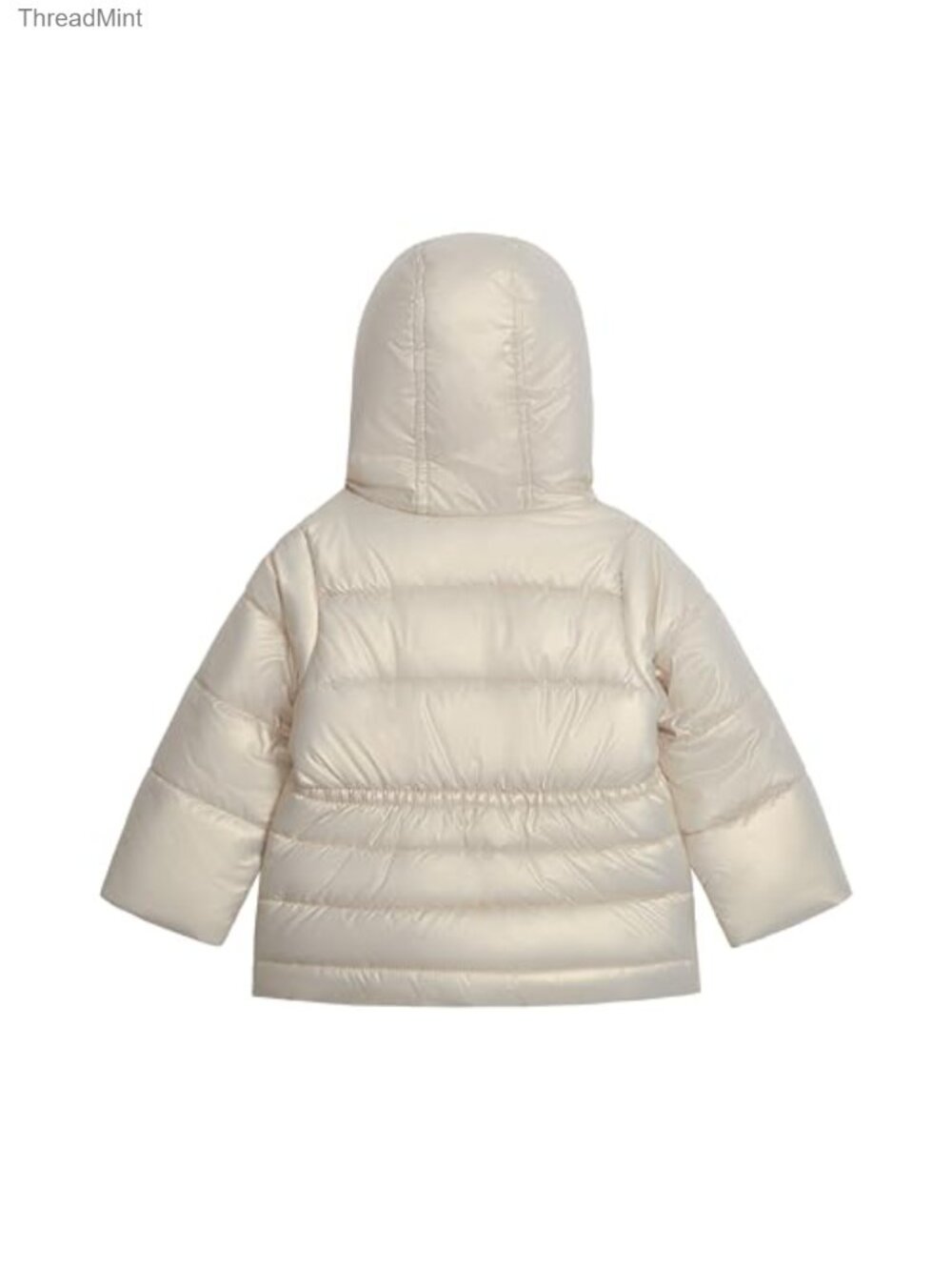 Girls Quilted Puffer Winter Parka Coat Faux Fur Sherpa Hood - Picture 2 of 3